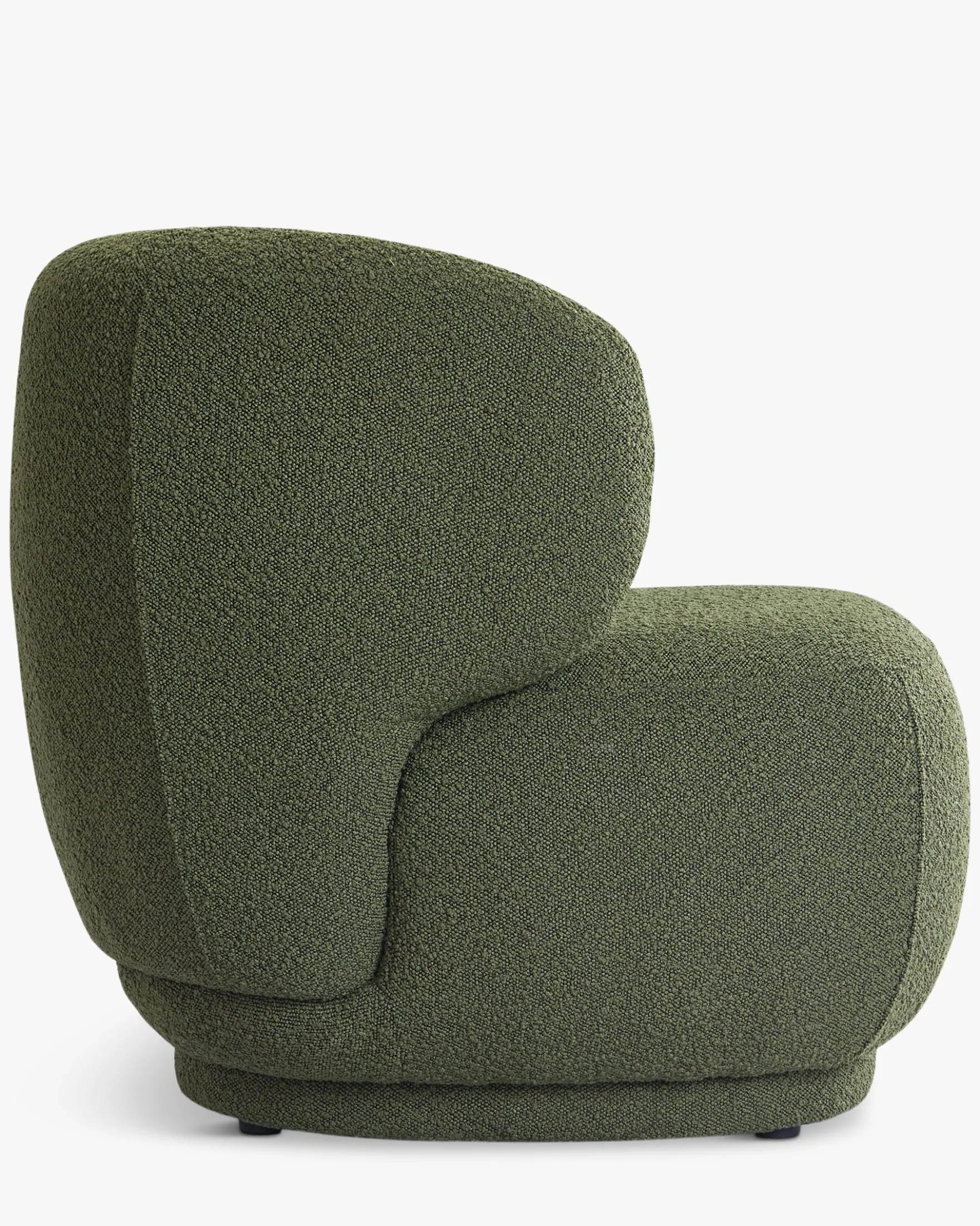 Fauteuil, Vert kaki bouclé, 90x70 Giulia