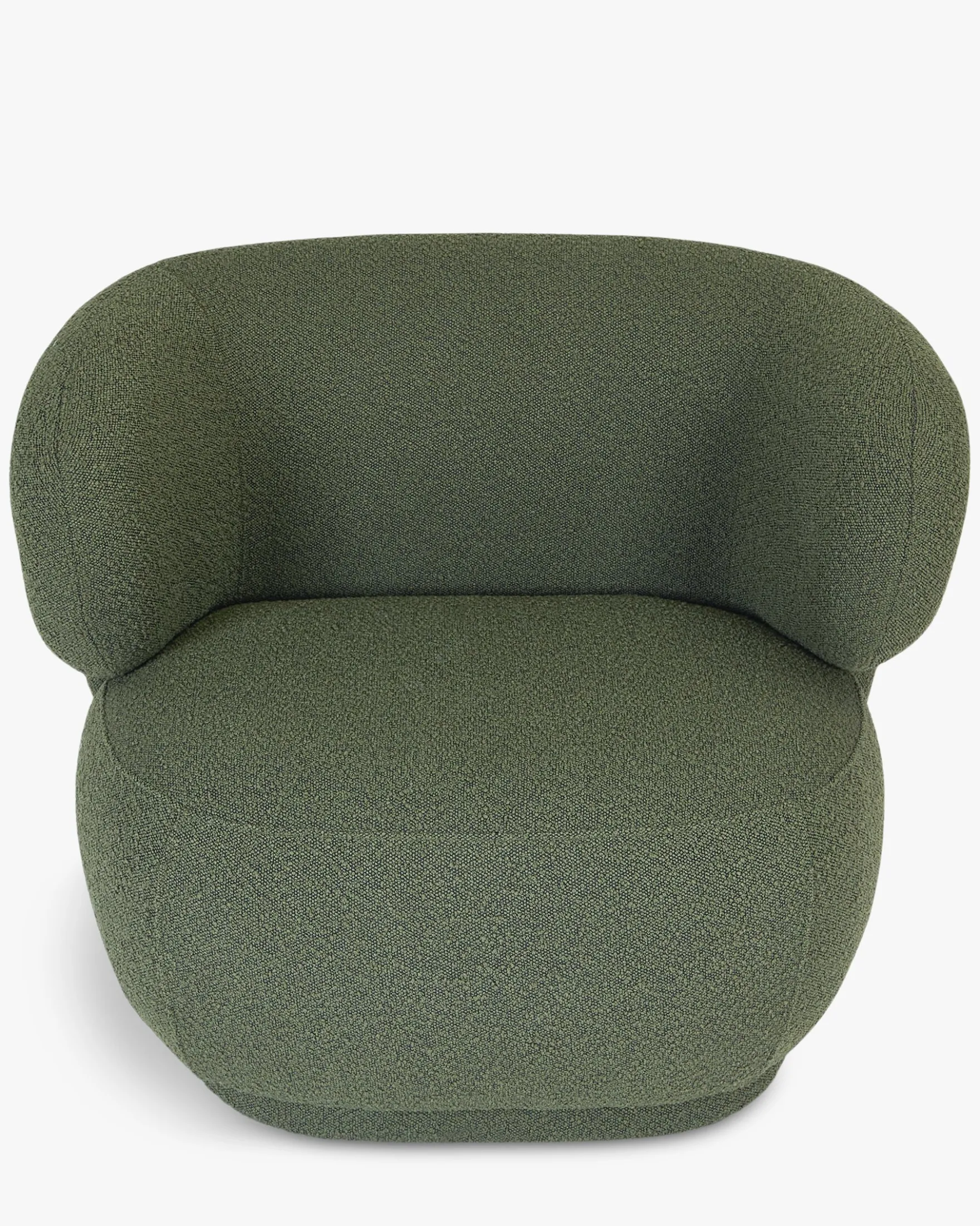 Fauteuil, Vert kaki bouclé, 90x70 Giulia