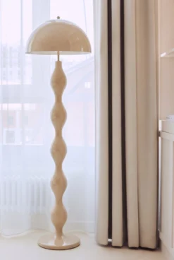 Lampadaire, Beige satiné, H152 Powers