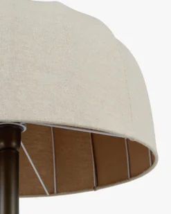 Lampadaire, Laiton antique & Lin, H162,5 Brighton