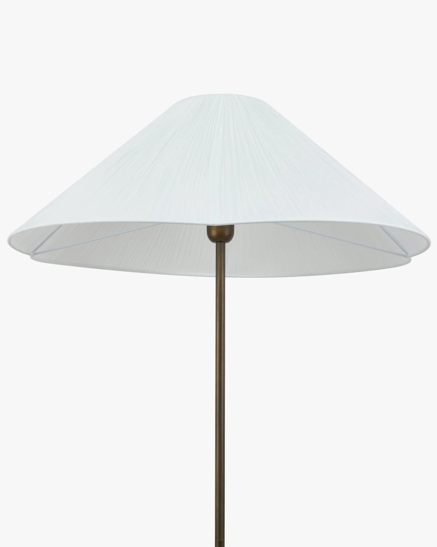 Lampadaire, Laiton antique & Lin, H160 Kensington