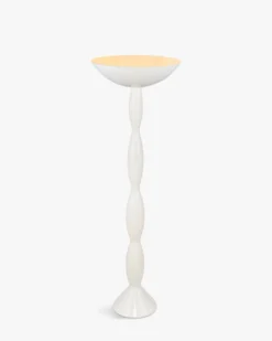 Lampadaire, Métal blanc, H163 Ardenia