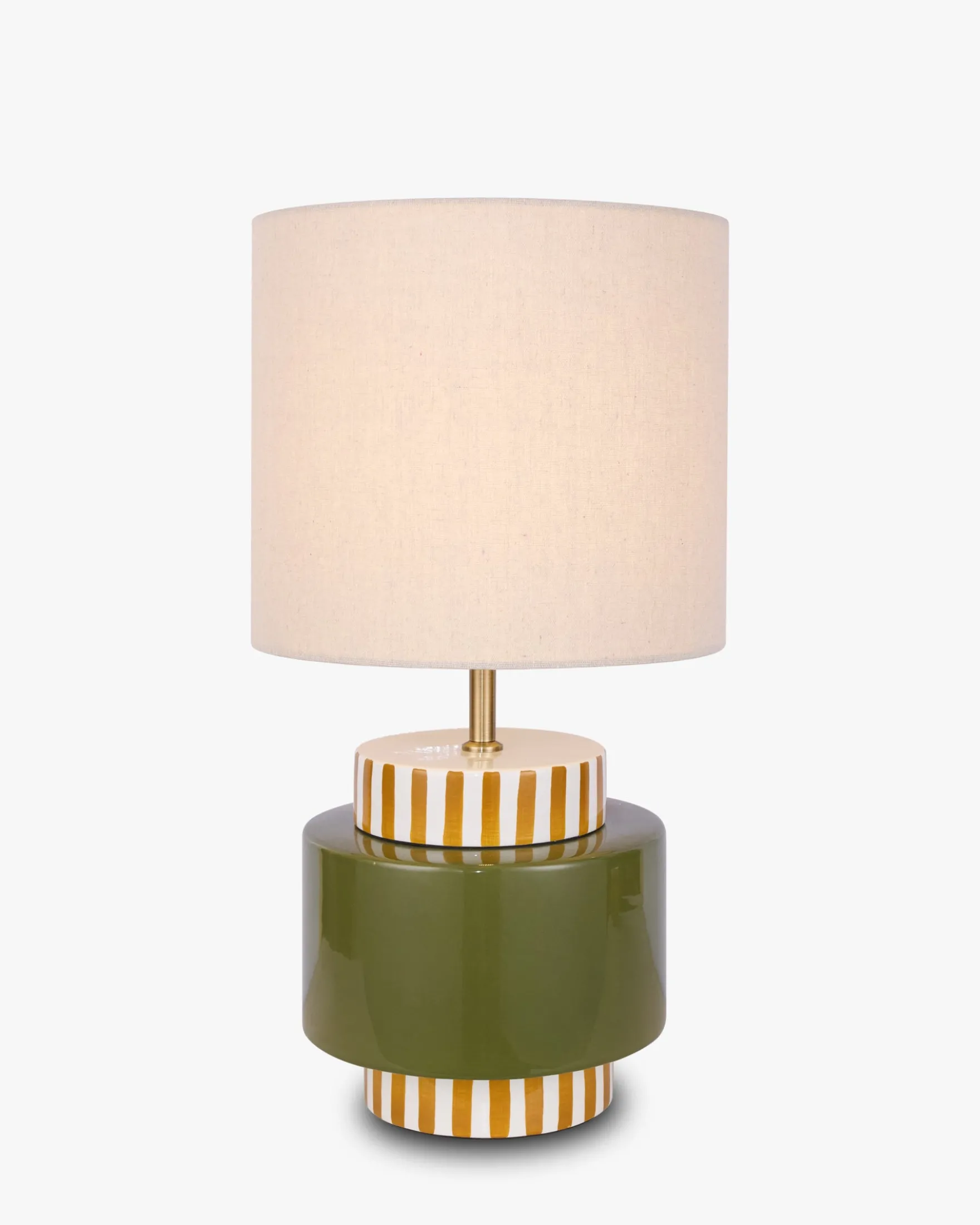 Lampe de table, Abat-jour beige et coloré graphique, H54 Onjo