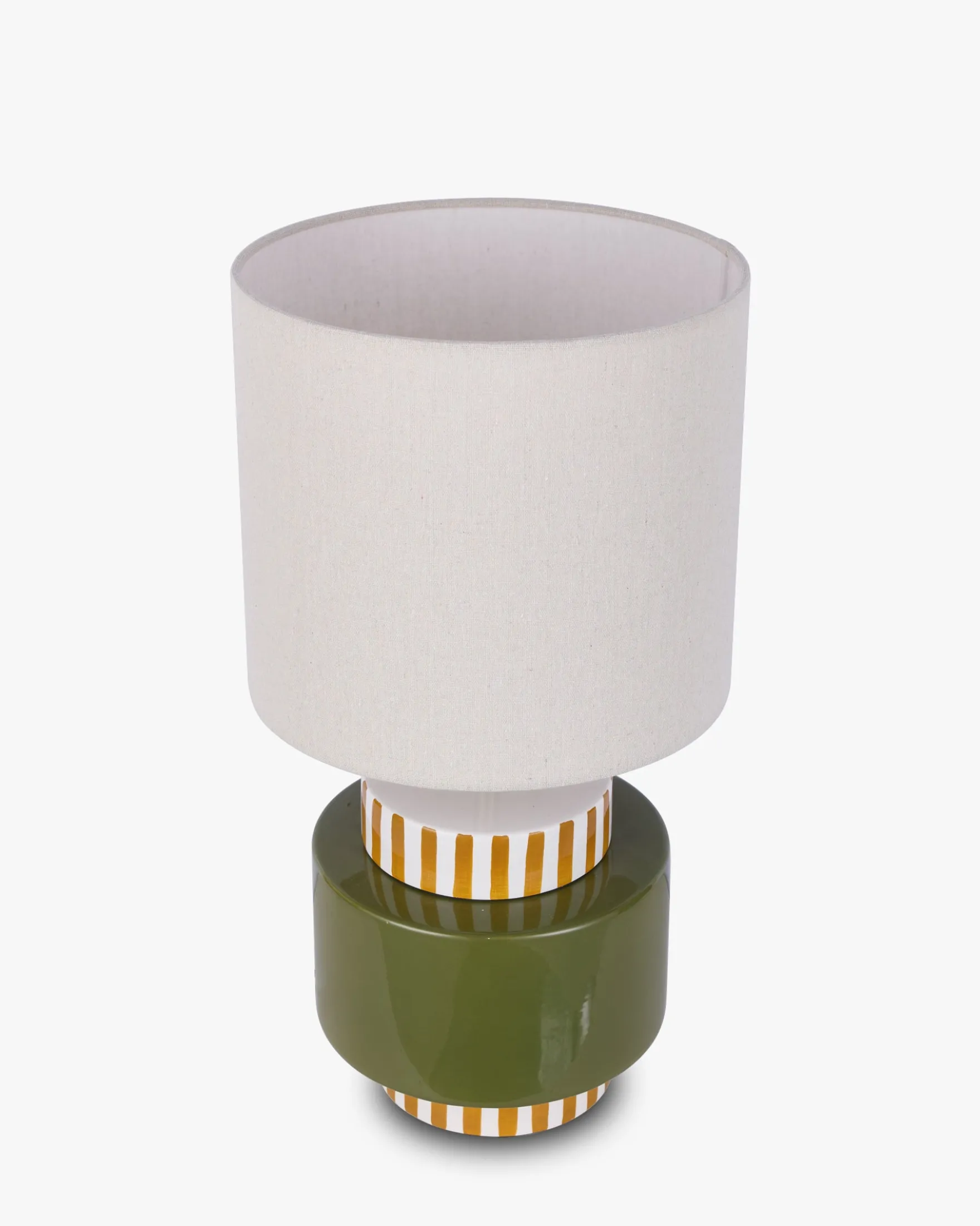 Lampe de table, Abat-jour beige et coloré graphique, H54 Onjo