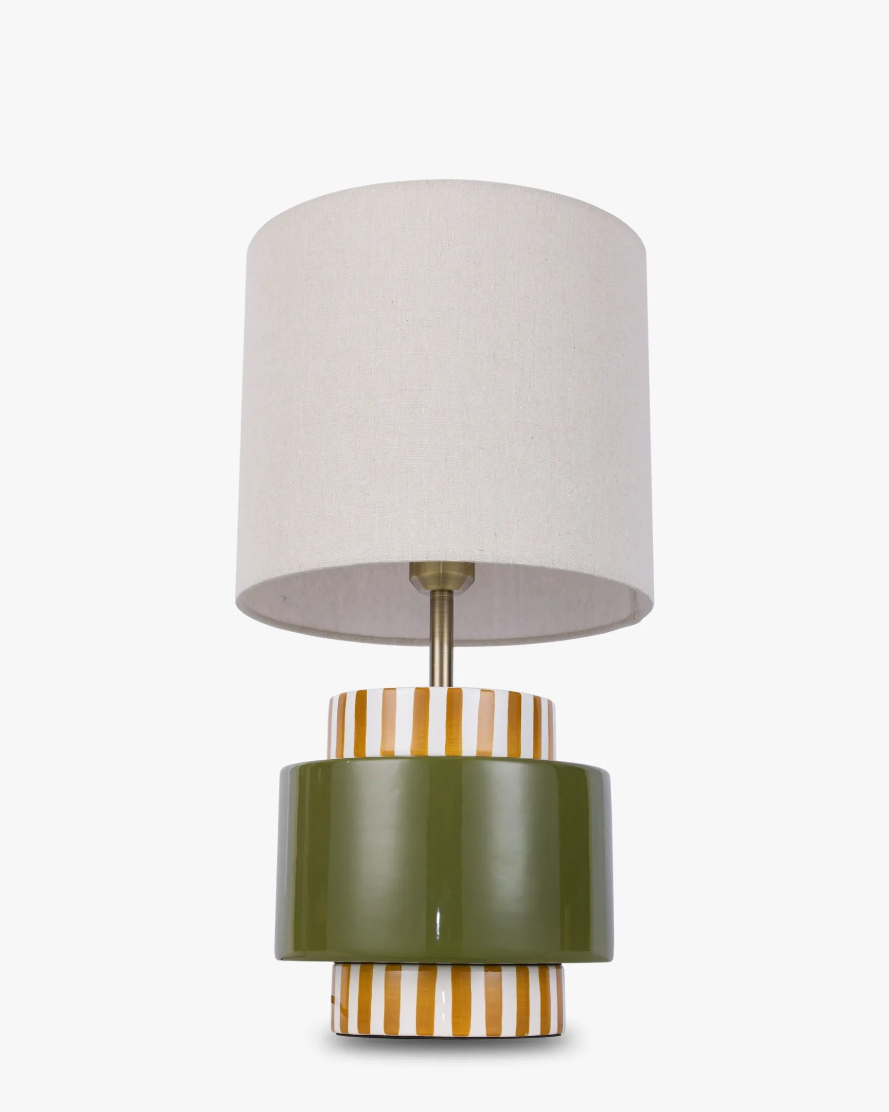 Lampe de table, Abat-jour beige et coloré graphique, H54 Onjo