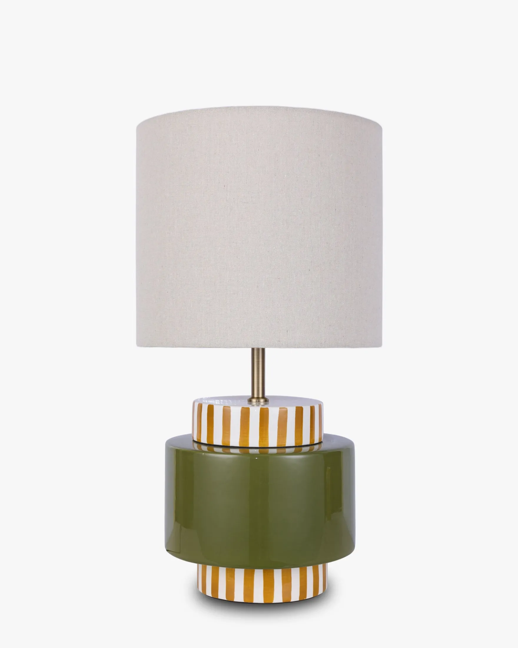 Lampe de table, Abat-jour beige et coloré graphique, H54 Onjo