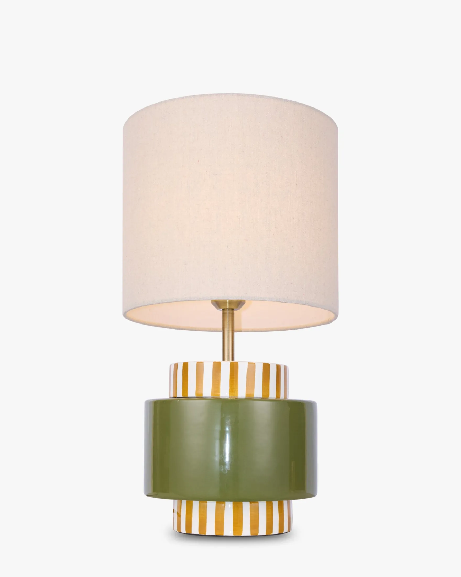 Lampe de table, Abat-jour beige et coloré graphique, H54 Onjo