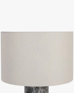 Lampe de table, Abat-jour lin & marbre gris, H50 Gaia