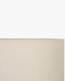 Lampe de table, Abat-jour lin & travertin naturel, H50 Gaia