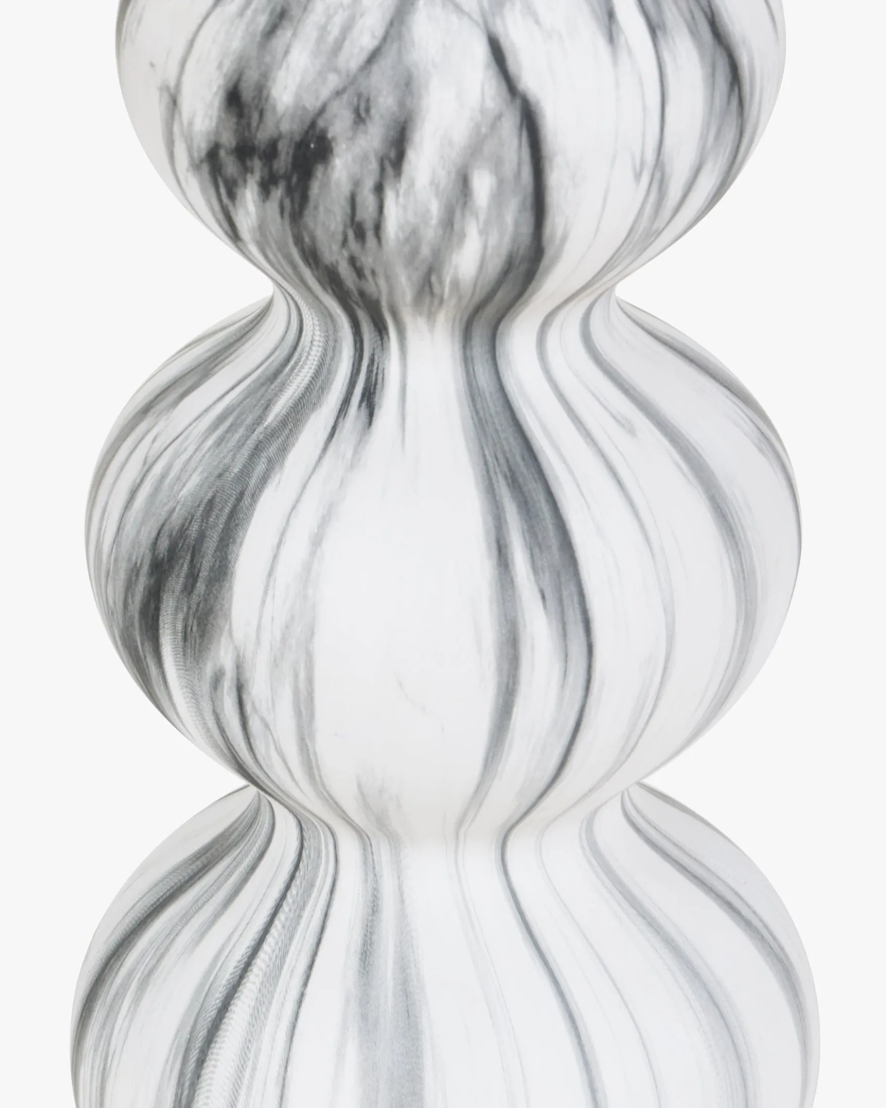 Lampe de table, Céramique blanche & Lin blanc, H65 Nebula