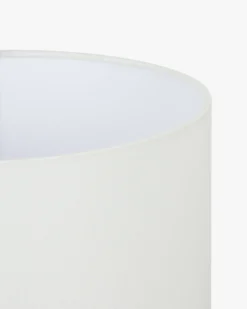 Lampe de table, Céramique blanche & Lin blanc, H65 Nebula