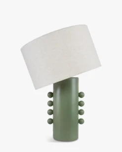 Lampe de table, Céramique peinte à la main, H74 Soli