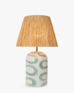 Lampe de table, Céramique peinte à la main, H56 Savannah