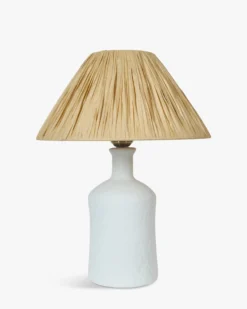 Lampe de table, Céramique & Rafia, H43 Katarina