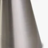 Lampe de table, Fer chromé effet brossé & Tissu marron, H38 Khone