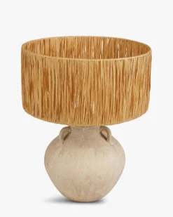 Lampe de table, Fibre naturelle & céramique, H52 Pompei