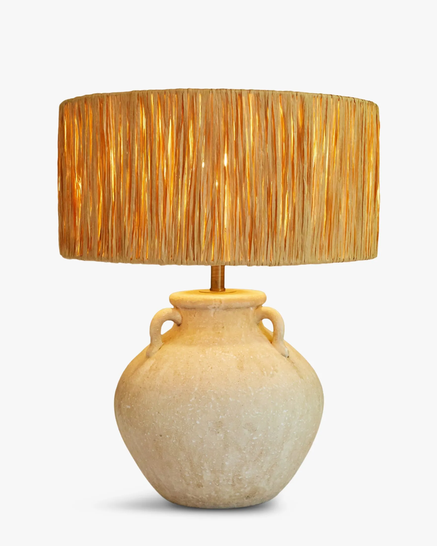 Lampe de table, Fibre naturelle & céramique, H52 Pompei