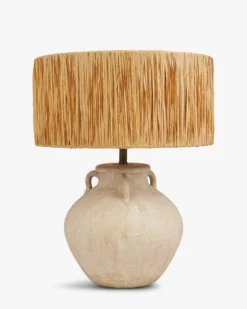 Lampe de table, Fibre naturelle & céramique, H52 Pompei