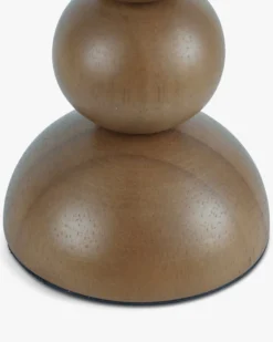 Lampe de table indoor/outdoor, Laiton brossé & bois noyer, H20 Gigi