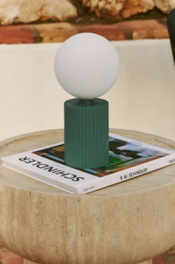 Lampe de table indoor/outdoor, Vert eucalyptus, H24 Luna