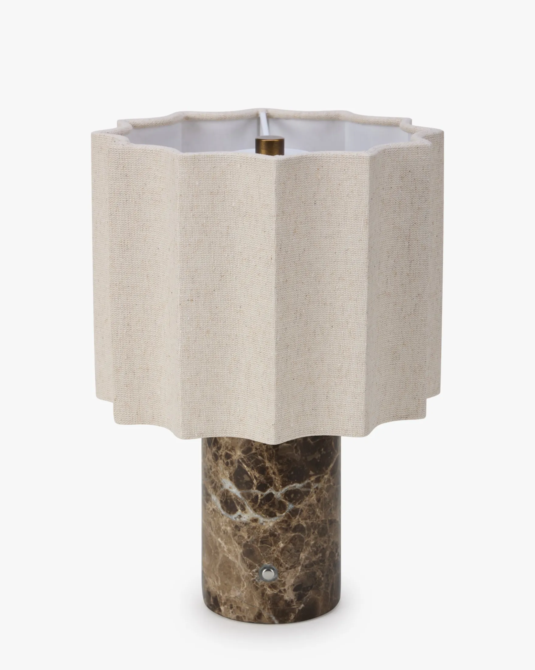 Lampe de table, Marbre Dark Emperador & Lin, H27.5 Bridget