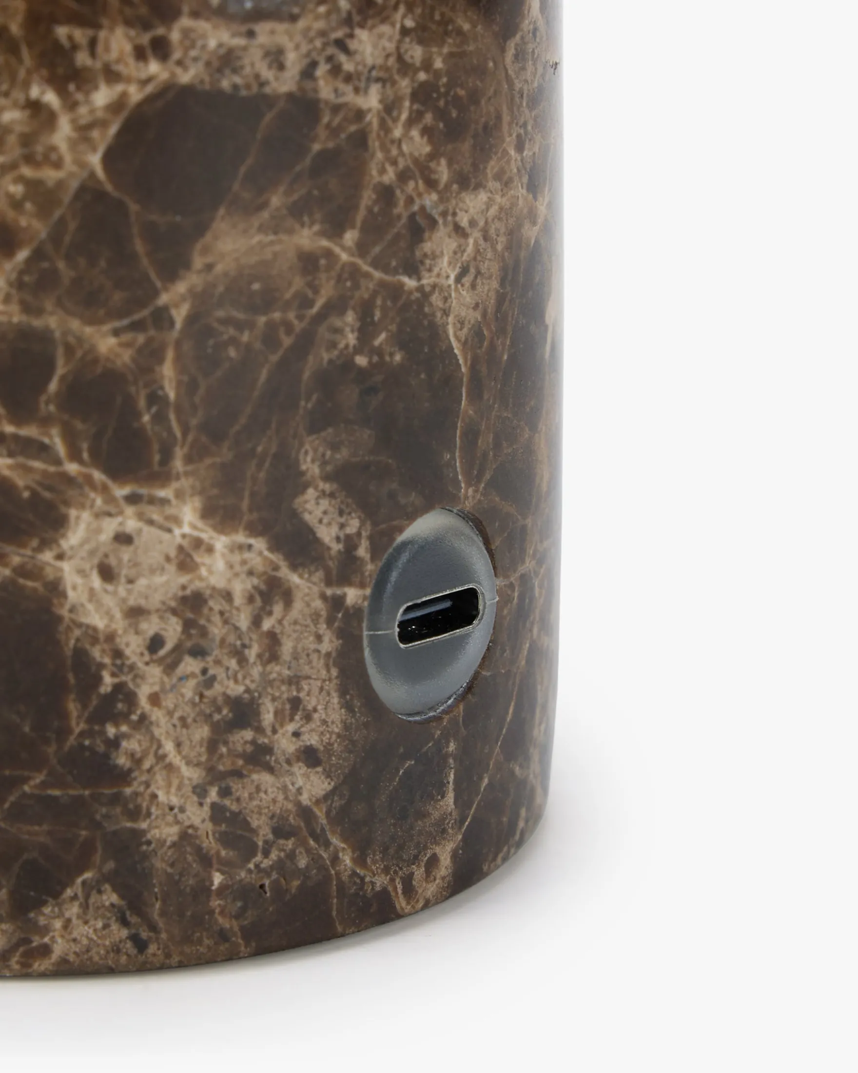 Lampe de table, Marbre Dark Emperador & Lin, H27.5 Bridget