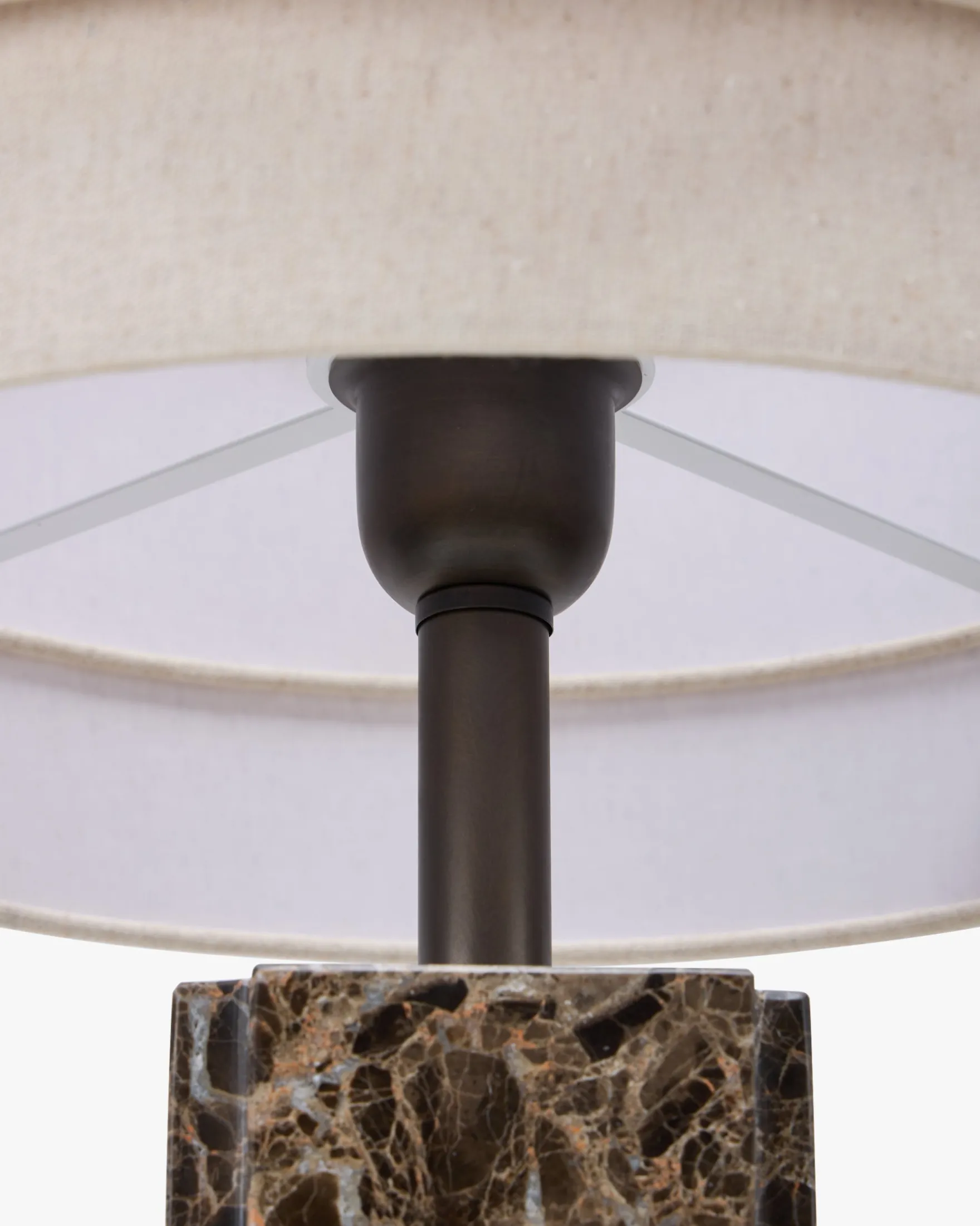 Lampe de table, Marbre Dark Emperador & Lin, H53.5 Mindy