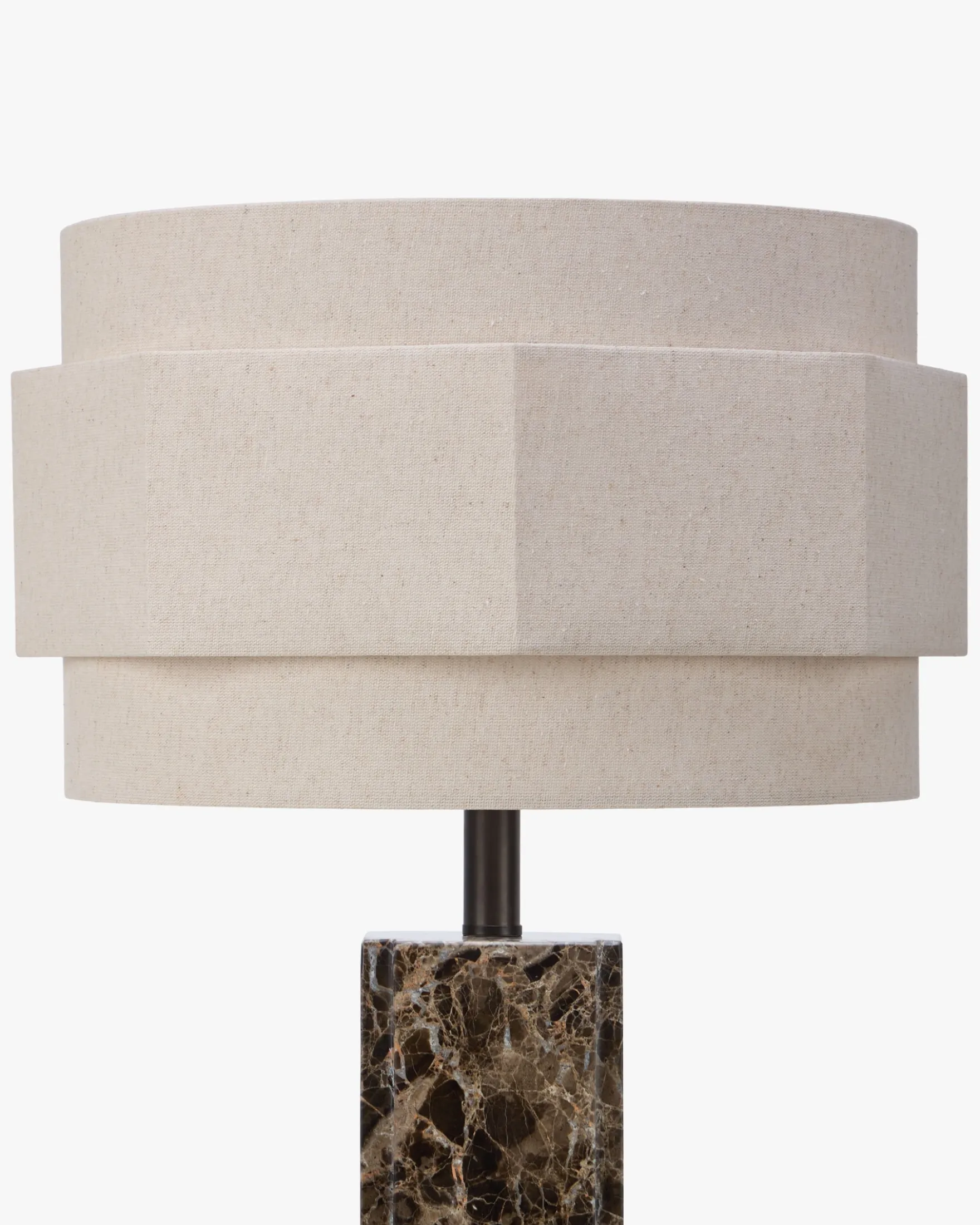 Lampe de table, Marbre Dark Emperador & Lin, H53.5 Mindy
