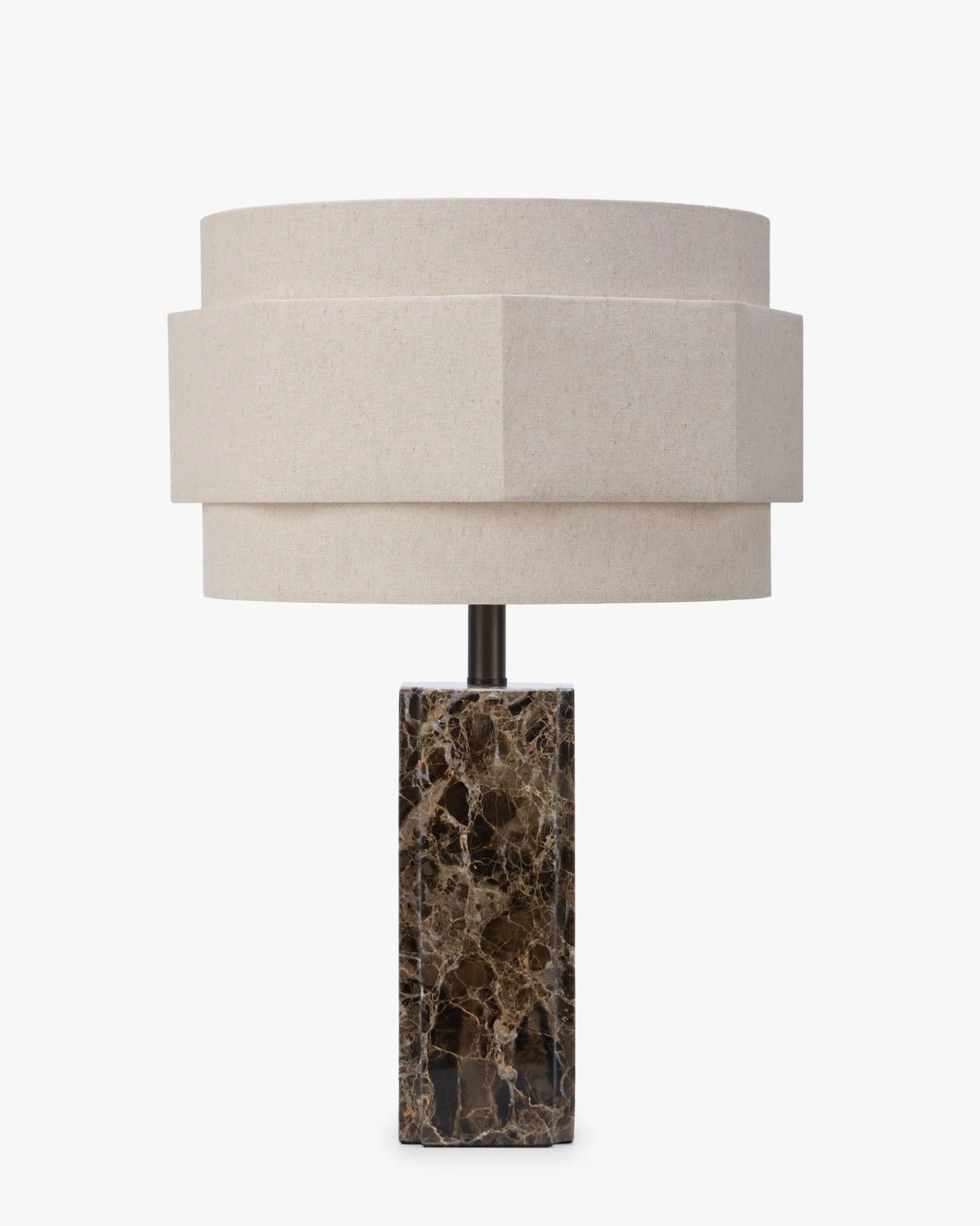 Lampe de table, Marbre Dark Emperador & Lin, H53.5 Mindy