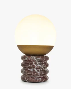 Lampe de table, Marbre naturel Rosso Levanto, H24 Noctis