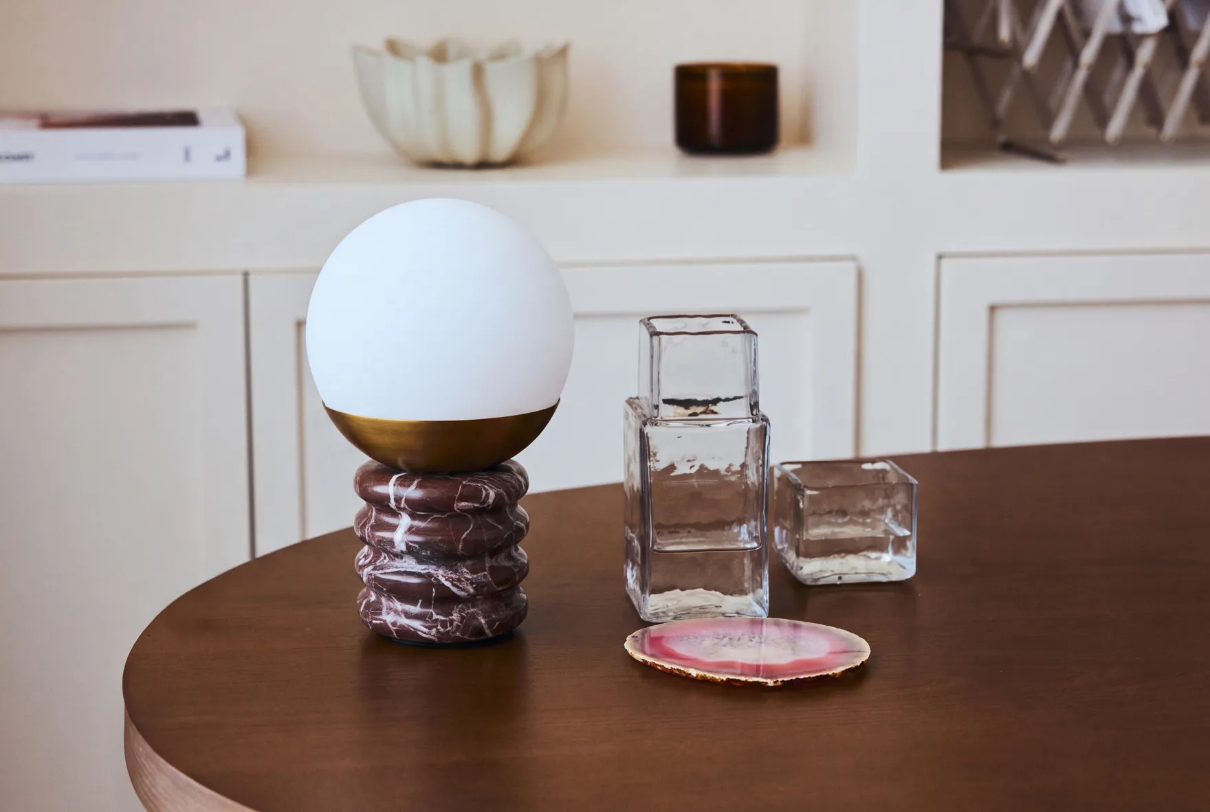 Lampe de table, Marbre naturel Rosso Levanto, H24 Noctis