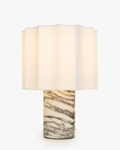 Lampe de table, Marbre Viola Calacatta & Lin, H26,5 Bridget