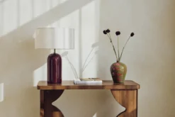 Lampe de table, Rouge bordeaux, H53 Leyanis