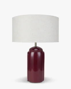 Lampe de table, Rouge bordeaux, H53 Leyanis