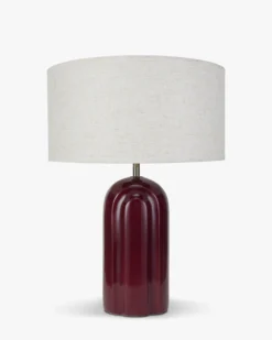Lampe de table, Rouge bordeaux, H53 Leyanis