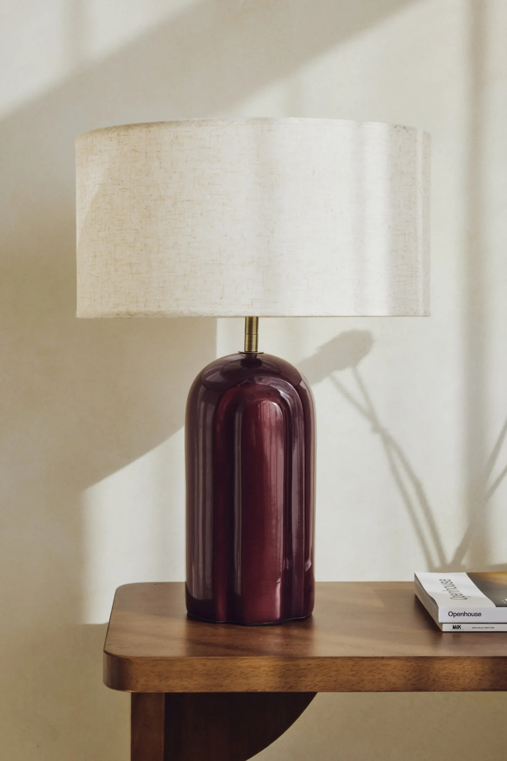 Lampe de table, Rouge bordeaux, H53 Leyanis