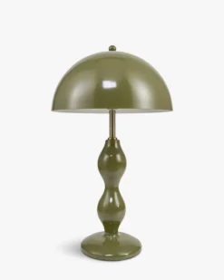 Lampe de table, Vert olive satiné Powers