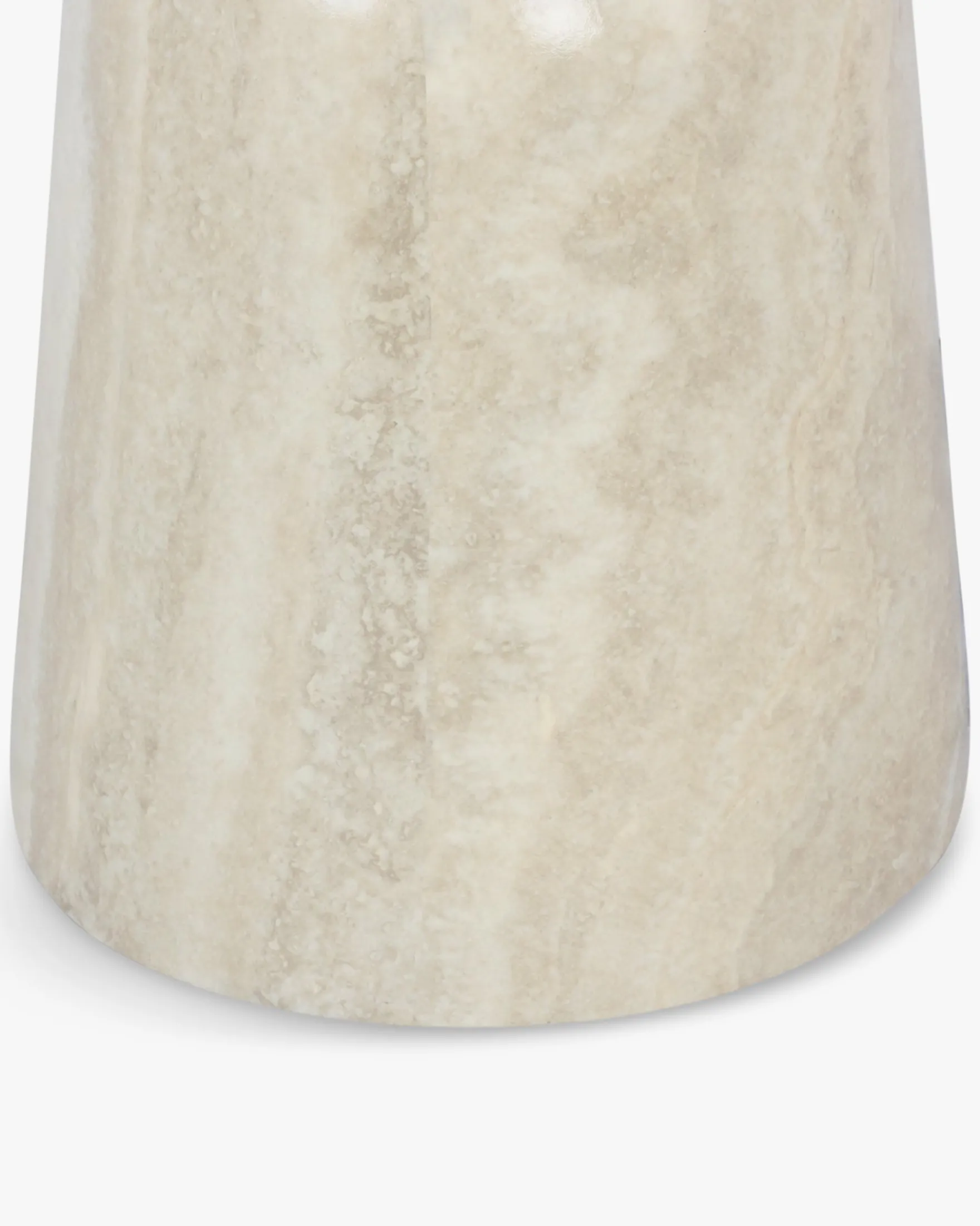 Meuble d'appoint, Beige effet travertin glossy, H44 Cersei