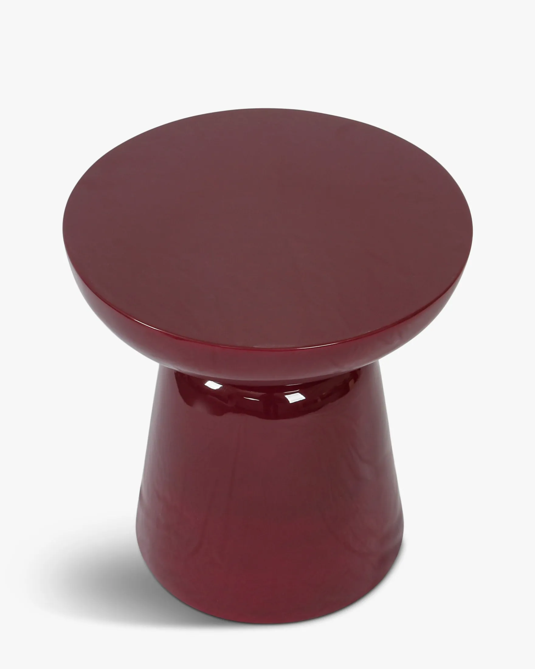 Meuble d'appoint, Fibre de verre rouge bordeaux glossy, H44 Cersei