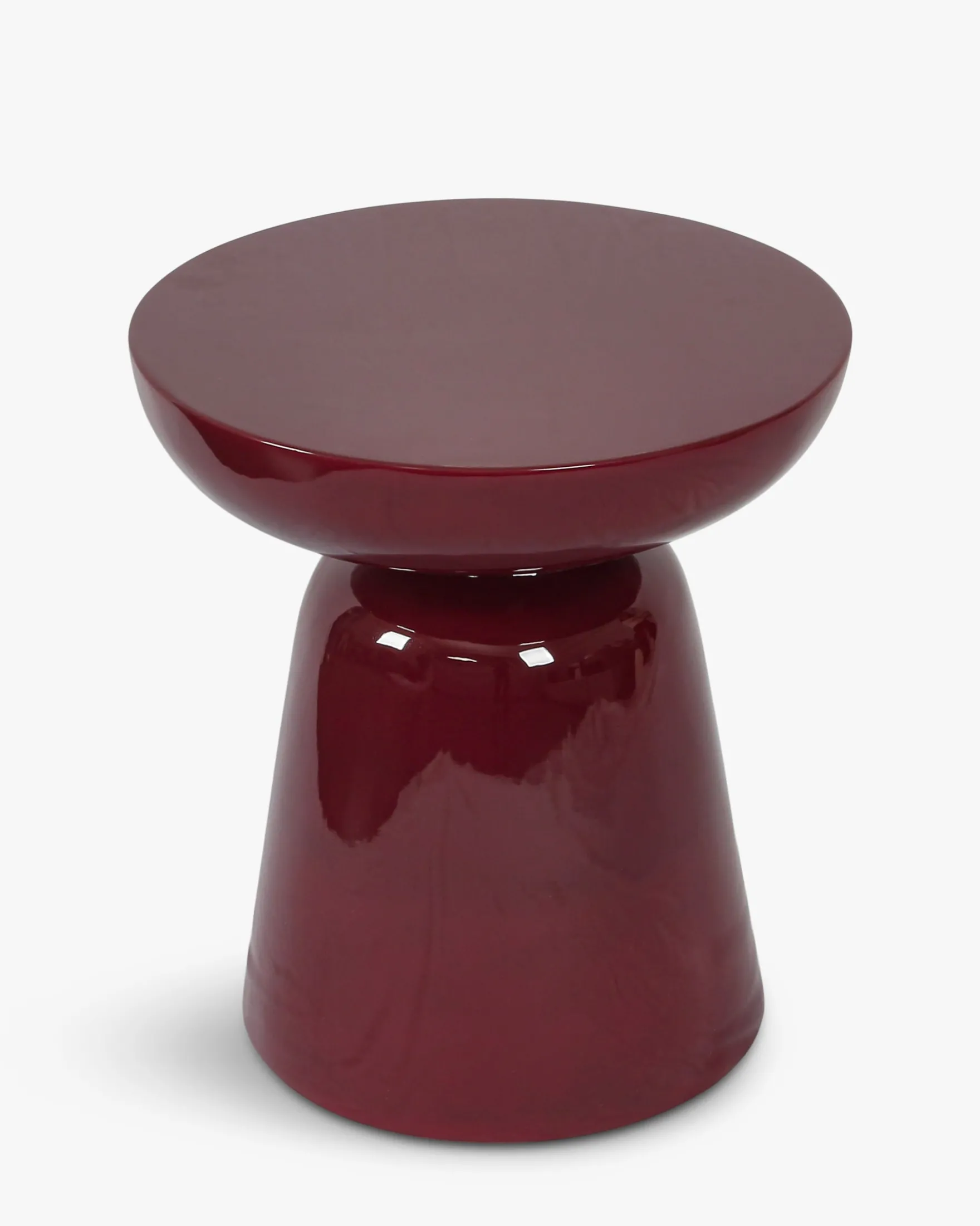 Meuble d'appoint, Fibre de verre rouge bordeaux glossy, H44 Cersei