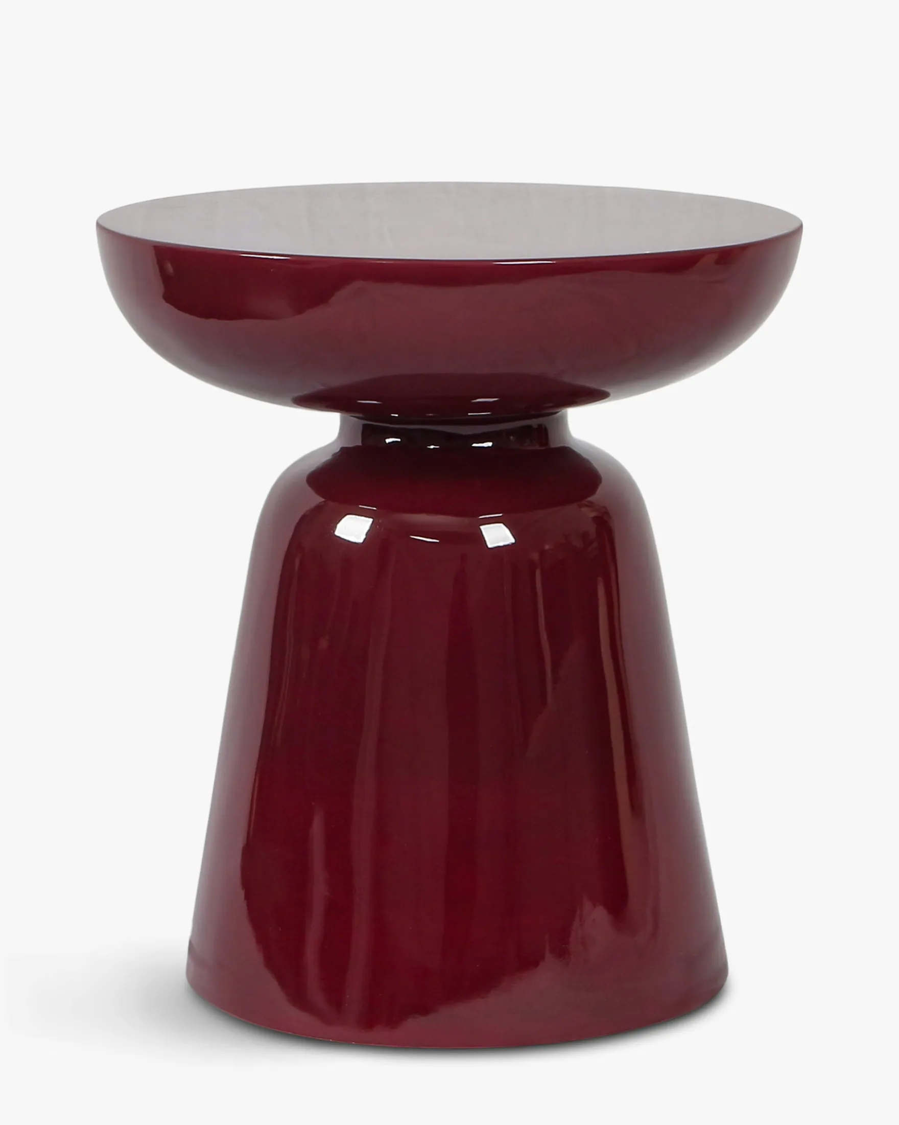 Meuble d'appoint, Fibre de verre rouge bordeaux glossy, H44 Cersei