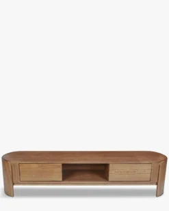 Meuble TV, Bois de frêne teinte noyer, L180 Elipse