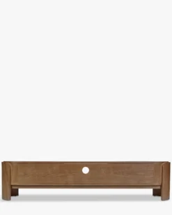 Meuble TV, Bois de frêne teinte noyer, L180 Elipse