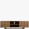 Meuble TV, Bois de frêne teinte noyer, L150 Cooper