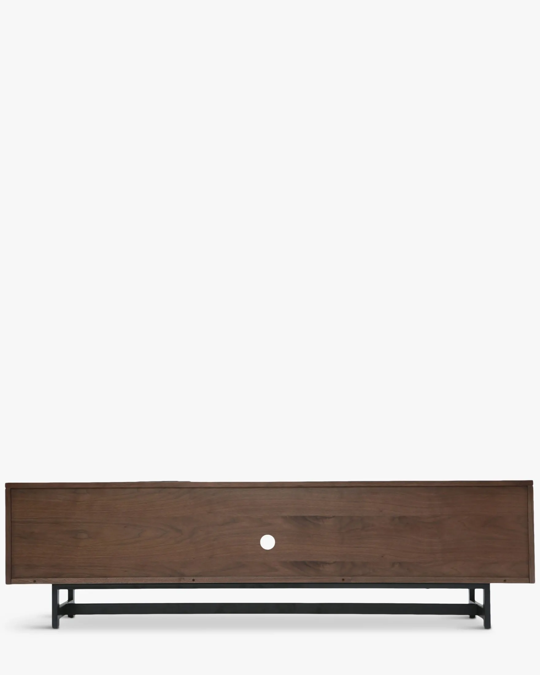 Meuble TV, Bois noyer & métal noir, L180 Stark