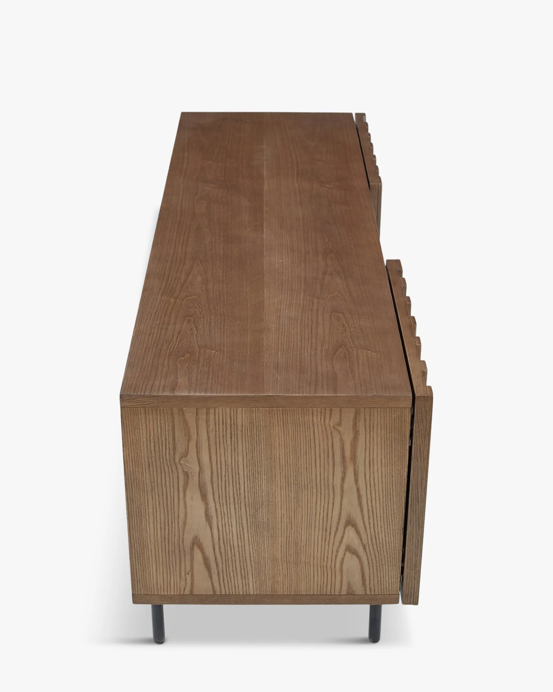 Meuble TV, Bois teinte noyer, L140 Ondula