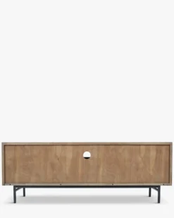 Meuble TV, Bois teinte noyer, L140 Ondula