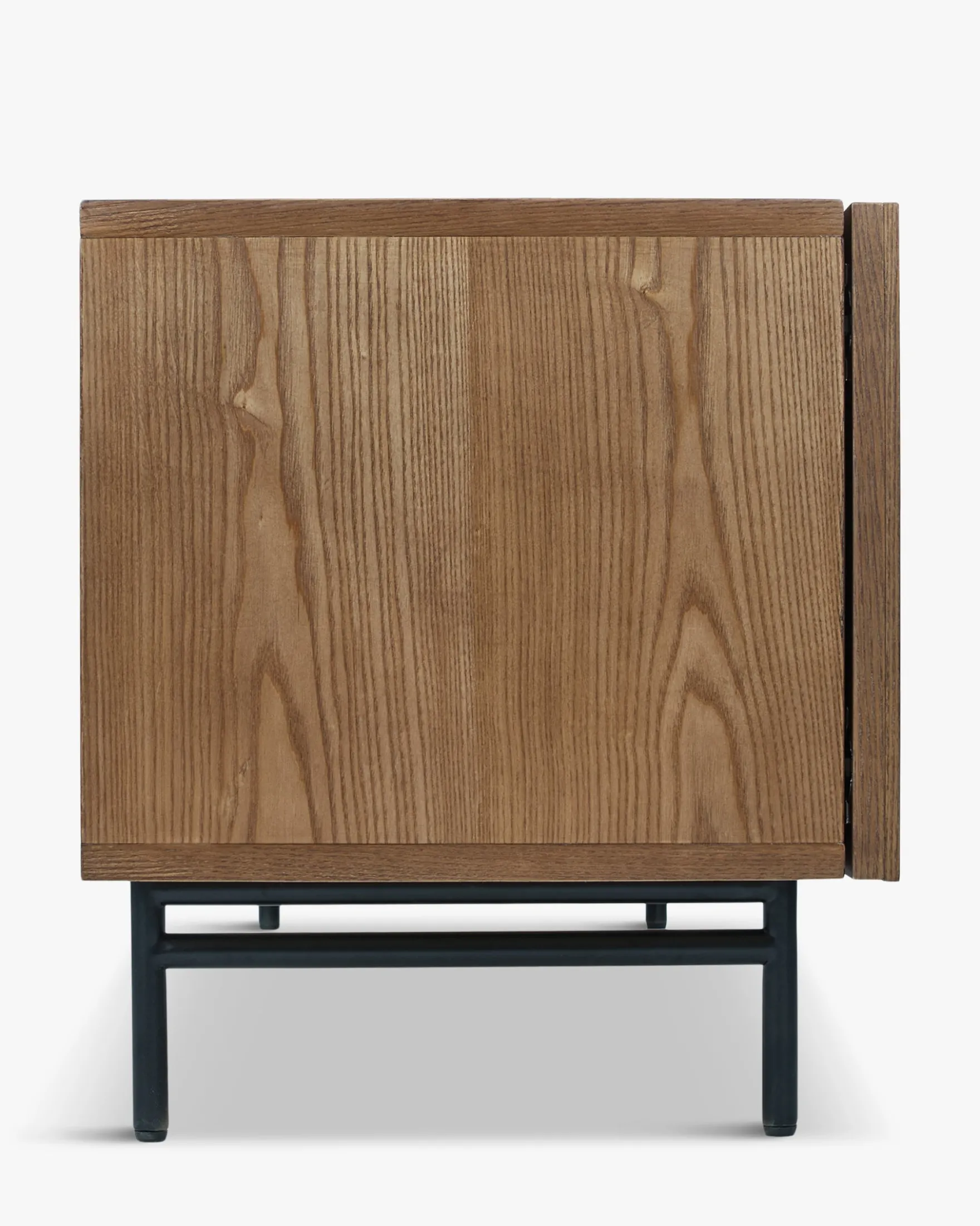 Meuble TV, Bois teinte noyer, L140 Ondula