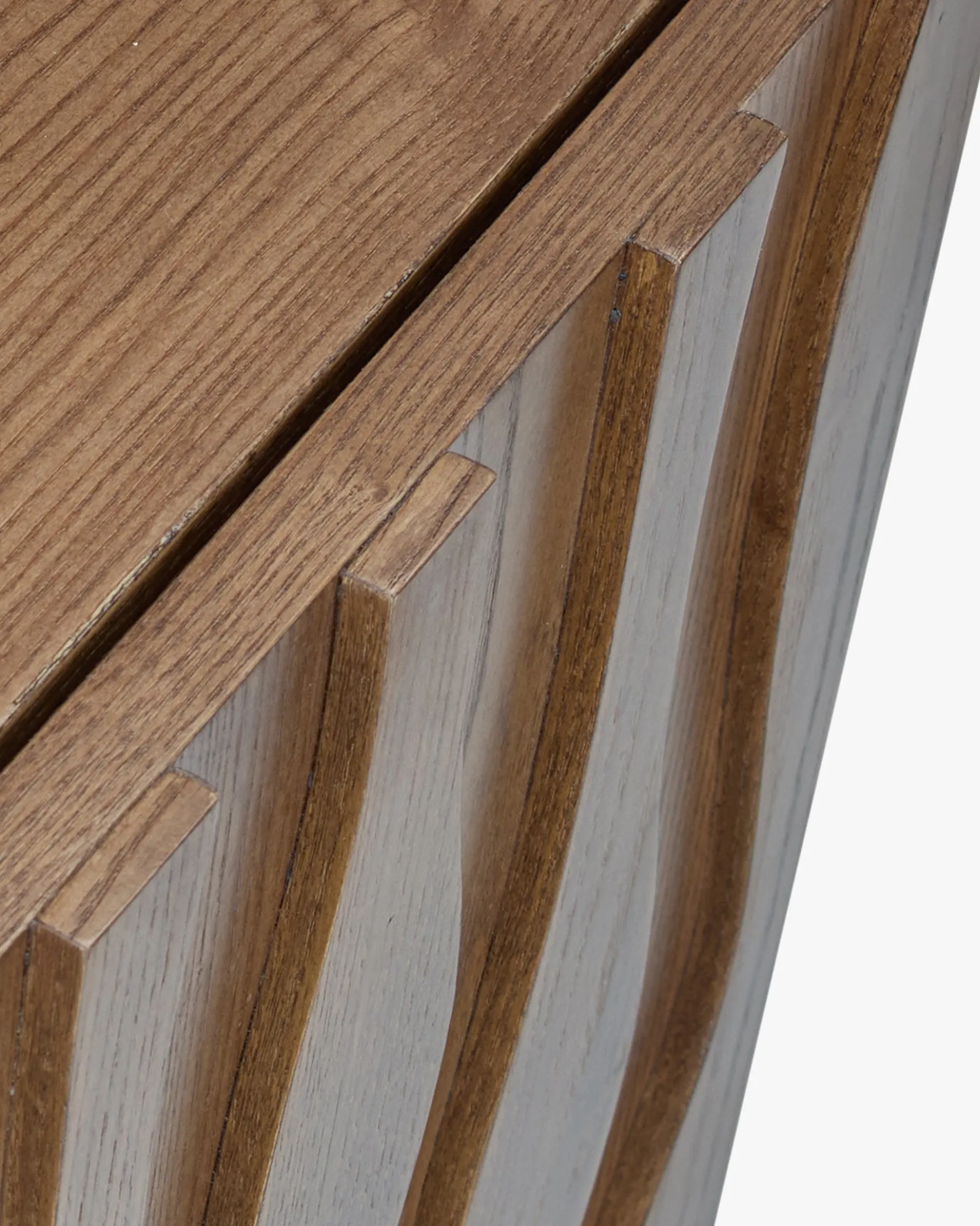 Meuble TV, Bois teinte noyer, L140 Ondula