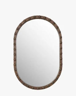 Miroir, Bois de Paulownia teinte noyer, H90,5 Anansi